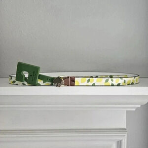 NWT Kate Spade morgan lemon print reversible belt- Large